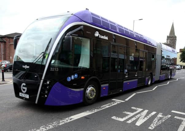 The new Glider bus service will come into operation in east and west Belfast in September. Pic by Press Eye