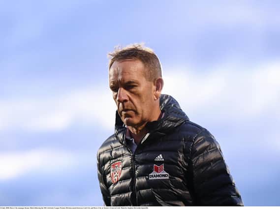 Derry City boss, Kenny Shiels watched his side lose to Waterford for a third time this season.