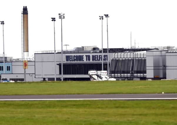 Belfast International Airport was affected by flooding after torrential rain on July 28