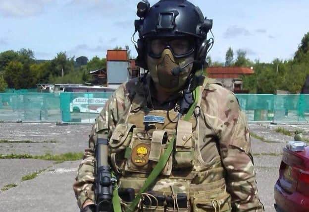 After... Clint Aiken looking a lot leaner under his 'action man' gear. Picture couresy of Colin Gibson, Blackskull Tactical Airsoft.