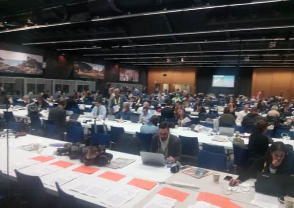 The media centre at Dublin Castle for the papal visit, Saturday August 25 2018. The centre had work stations for 450+ journalists and 1,200 journalists were accredited, one of the biggest numbers for a media event in Irish history