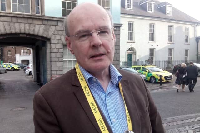 Declan O'Loan, an SDLP member of Mid and East Antrim Borough Council and lifelong Roman Catholic, at Dublin Castle for the papal visit on Saturday August 25 2018. Picture by Ben Lowry