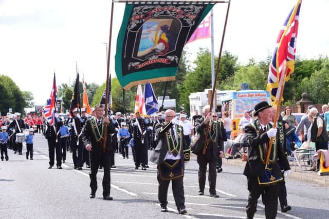 The annual County Down Grand Black Chapter procession 2018. The largest parade was in Newtownards where approximately 5,000 members of the Loyal Order where on parade.
 A total of 106 preceptories and over 100 bands took part in the four-mile procession. 
Picture By: Arthur Allison, Pacemaker