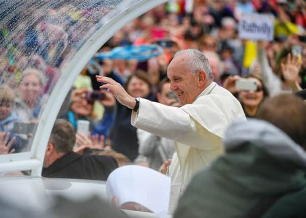 Pope Francis during visit to Phoenix Park on Sunday. Picture: Ronan McGrade