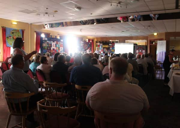 A public meeting to discuss proposals for dealing with the Troubles legacy, organised by the South East Fermanagh Foundation in Dungannon in June