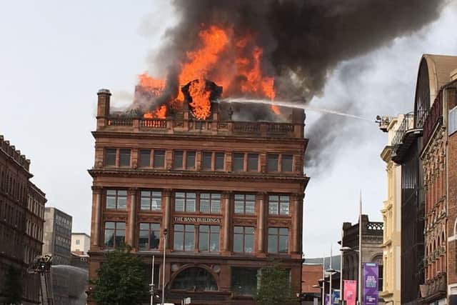The fire-hit Primark store in Belfast