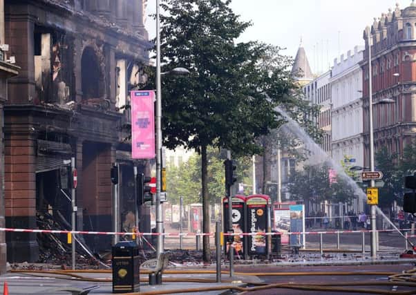 Firefighters were still at the scene of the blaze throughout Wednesday