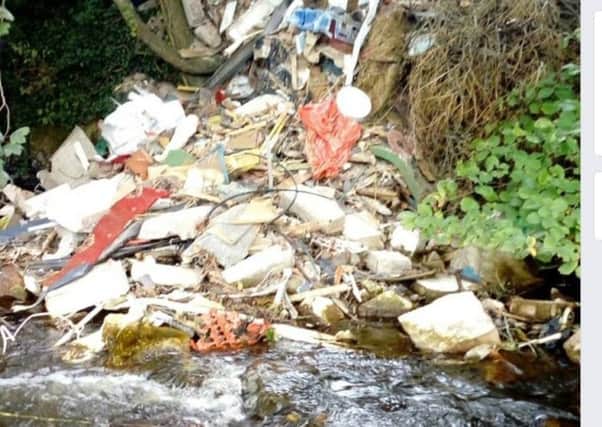 Disgust at flytipping at Cusher River