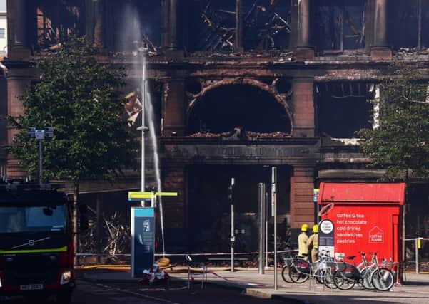 After the fire at Primark's Bank Buildings store in Belfast City centre. Photo Arthur Allison/Pacemaker Press