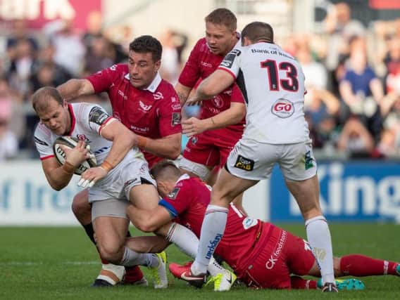 Action from Ulster v Scarlets in the Guinness PRO14 at Kingspan Stadium
