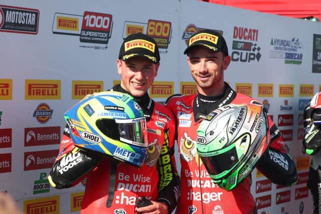 Andrew (left) and Glenn Irwin ride for the PBM Be Wiser Ducati team in the Bennetts British Superbike Championship.