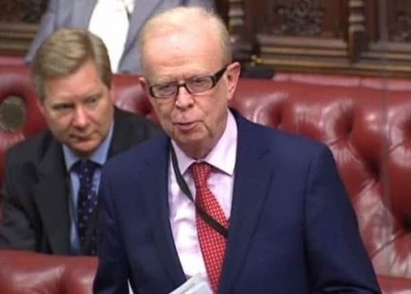 Lord Empey, seen above in the House of Lords on an earlier date, spoke in the chamber this evening in a debate on legacy