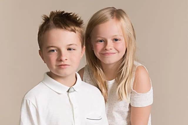 Cameron Truesdale with his sister Chloe
