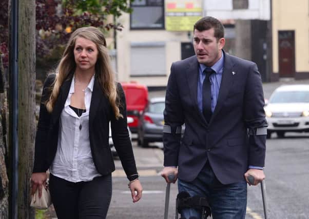 Nicholas Keith Warner and wife Kaylee pictured at Ballymena court
