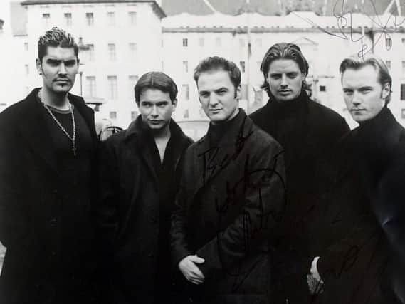 Boyzone with Stephen Gately (second from left)