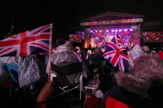 There were plenty of Union flags being waved by the Belfast crowd, as is increasingly evident at the Northern Ireland event. The audience loved the traditional rendition of Land of Hope and Glory, but there was no Rule Britannia. Picture William Cherry Press Eye
