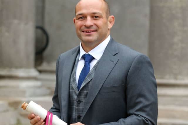 Rory Best celebrates receiving the freedom of Armagh, Banbridge and Craigavon