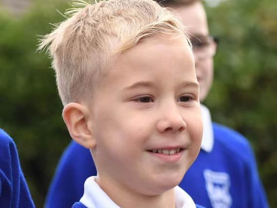 Four year old Alexander Pickering, known as Xander, who has had five major operations since he was born with a rare and life-threatening condition