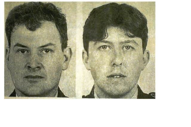 RUC constables Harry Beckett and Gary Meyer, who were murdered on June 30 1990
