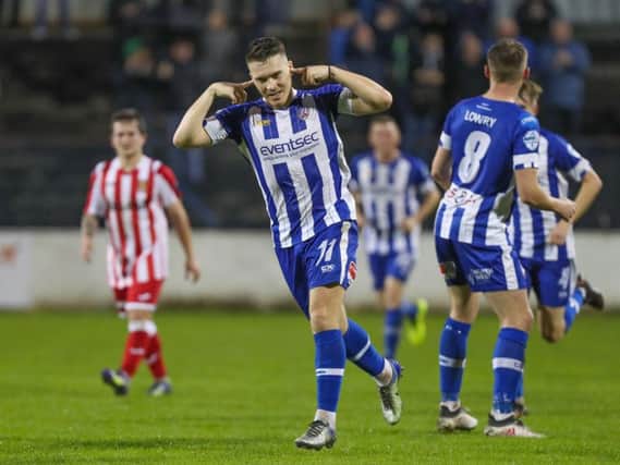 Josh Carson levelled things up for Coleraine in the second round against Formartine United at The Showgrounds