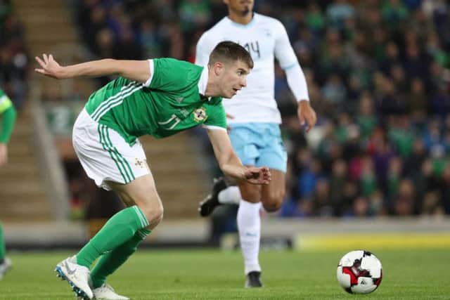 Northern Ireland's Paddy McNair on the ball against Israel