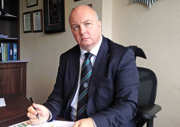 Police Federation Northern Ireland chairman Mark Lindsay, who has dismissed a Brexiteer plan to use tax inspector "flying squads" to solve the Irish border problem. Photo credit: Police Federation Northern Ireland/PA Wire
