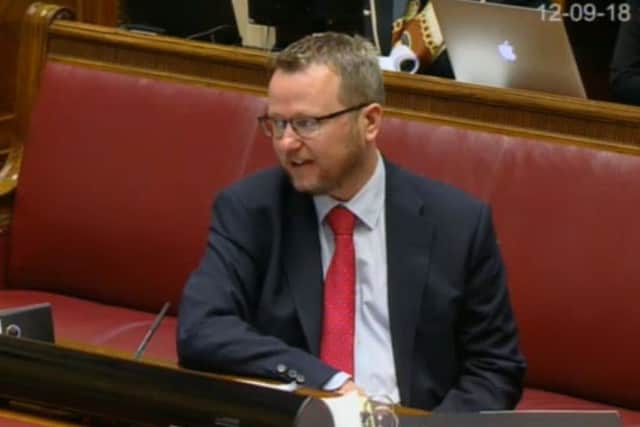 Timothy Cairns giving evidence to the inquiry