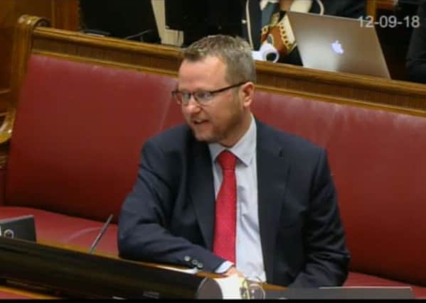 Timothy Cairns giving evidence to the inquiry
