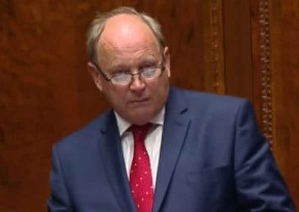 Jim Allister speaking during the debate on the Civil Service (Special Advisor) (Amendment) Bill in October 2015