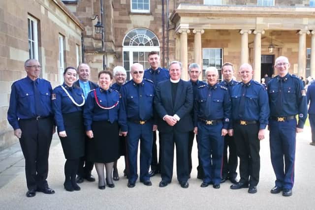 Northern Ireland staff officers at the Royal Garden Party at Hillsborough Castle on September 4