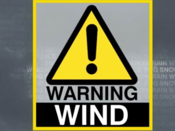 The winds are expected to batter parts of Northern Ireland on Monday and Tuesday.