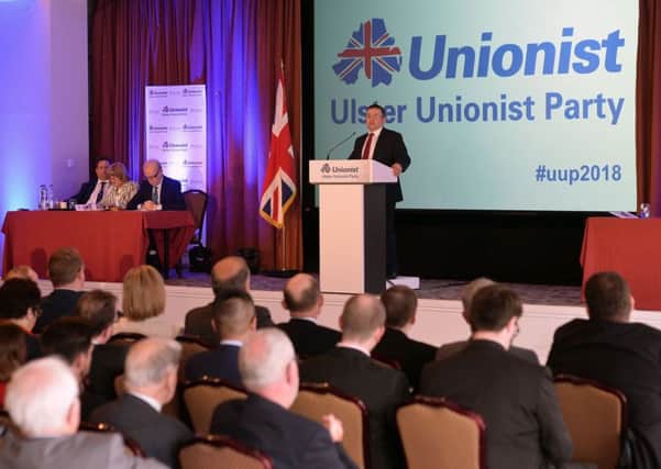 Robin Swann, seen addressing an Ulster Unionist event earlier this year, writes in the News Letter today: "It is beyond comprehension that this appeasement of republicanism is being contemplated"
