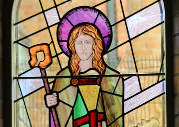 St Brongh has joined a collection of other Irish saints at St Columbanus Parish Church in Ballyholme, Co Down