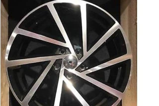 An example of the alloy wheel stolen from the nurse's car at Craigavon Hospital