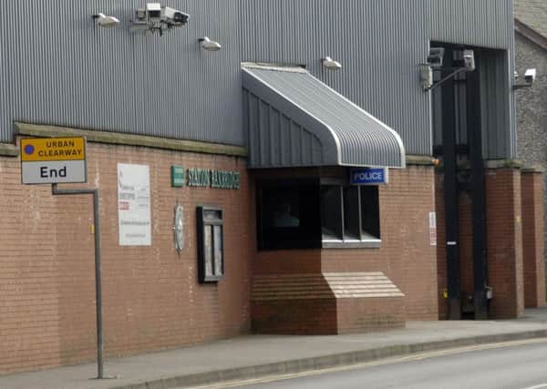 UUP MLA Rosemary Barton says unarmed security guards at the front gates of PSNI stations (such as this one in Banbridge) are to be reduced from two to one