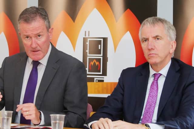 The comments by MÃ¡irtÃ­n Ã“ Muilleoir (right) were made in a private email that was copied to SF colleague Conor Murphy