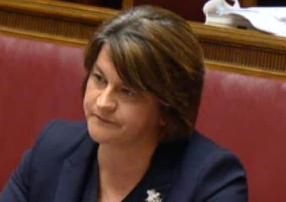 DUP leader and former first minister Arlene Foster during her appearance yesterday before the RHI Inquiry