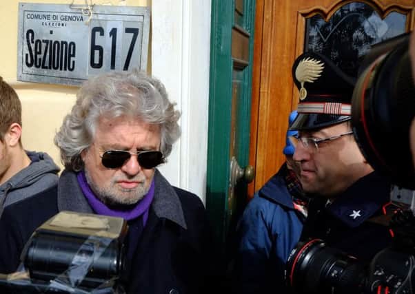 Comic-turned-politician Beppe Grillo, creator of the populist and Eurosceptic Five Star Movement in Italy, which has swept to prominence in recent years - just one of a number of populist European outfits of varying hues to have arisen in recent years