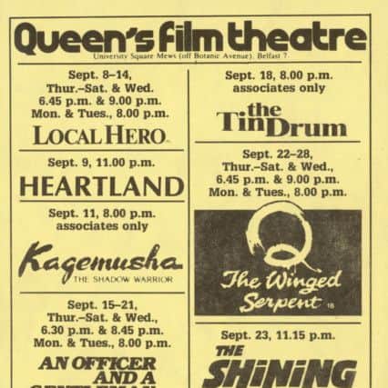 QFT flyer, September 1983