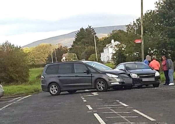 A second road traffic accident has occurred this afternoon on the junction
of the Gracehill and Bregagh Road, Armoy
