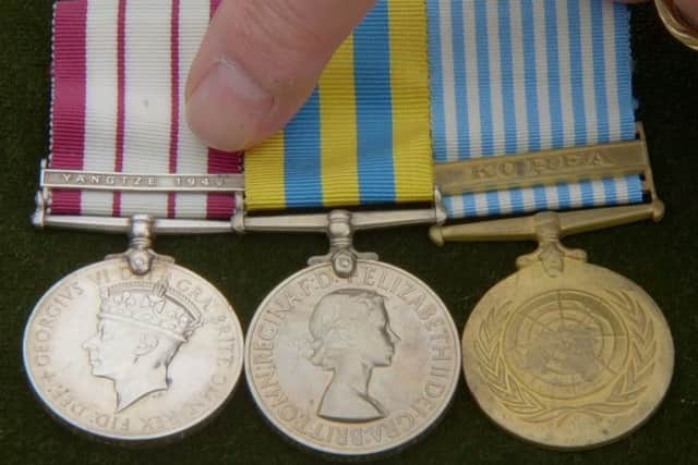 The three medals belonging to Samuel Bannister
