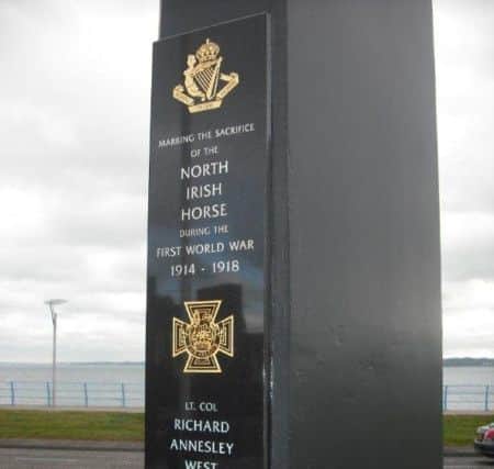 The tribute to the North Irish Horse and Lt Col Richard West VC