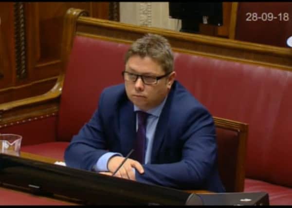 Timothy Johnston giving evidence to the RHI Inquiry