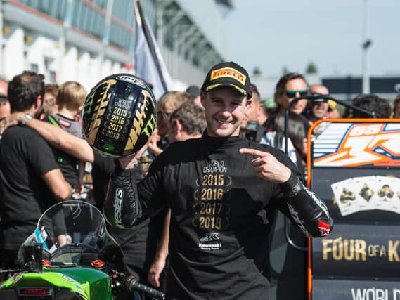 Jonathan Rea won the World Superbike title for the fourth consecutive year at Magny-Cours in France.