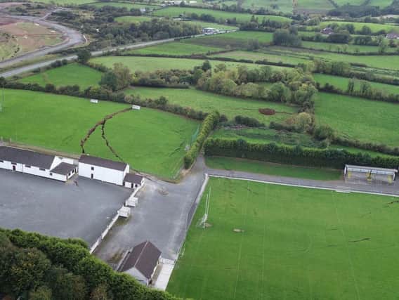 Magheracloone Gaelic Football Club in Co Monaghan which was forced to shut after the collapse of a mine caused sinkholes to appear in its pitch.