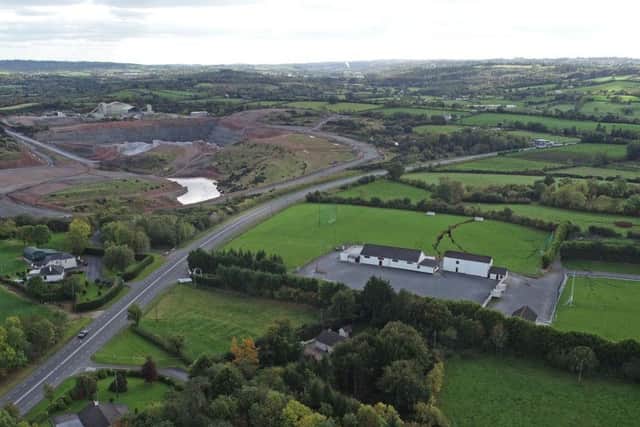 Magheracloone Gaelic Football Club in Co Monaghan which was forced to shut after the collapse of a mine caused sinkholes to appear in its pitch.