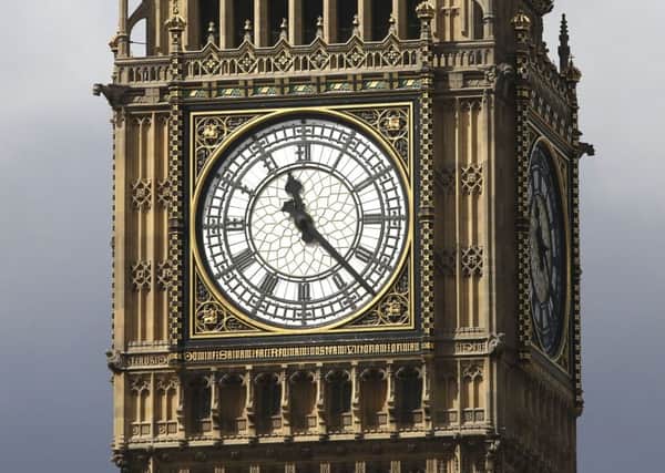 Elizabeth Tower, which houses Big Ben, at the House of Commons in Westminster, London. Pic by Philip Toscano/PA Wire
