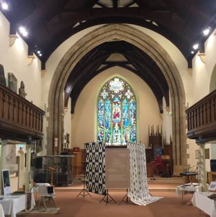 The linen exhibition in Lisburn Cathedral