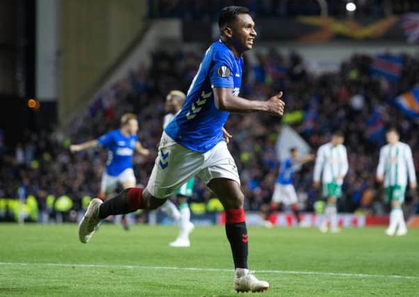 Rangers Alfredo Morelos scored twice to give the Ibrox side a 3-1 win over Rapid Vienna.