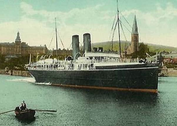 The RMS Leinster. During the war the vessel would have been camouflaged.